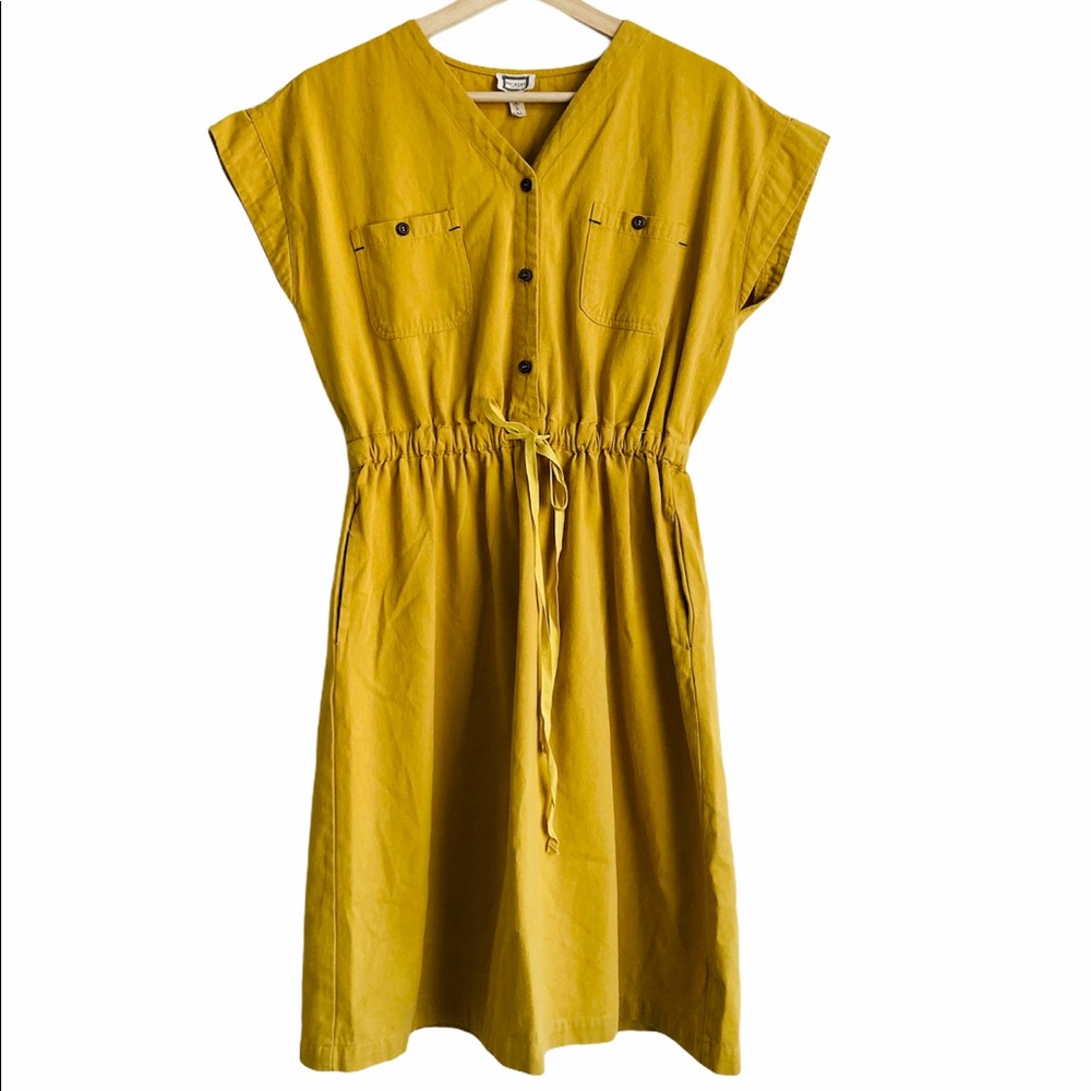 Mo:Vint by Anthro Mustard Yellow dress - Picture 2 of 5